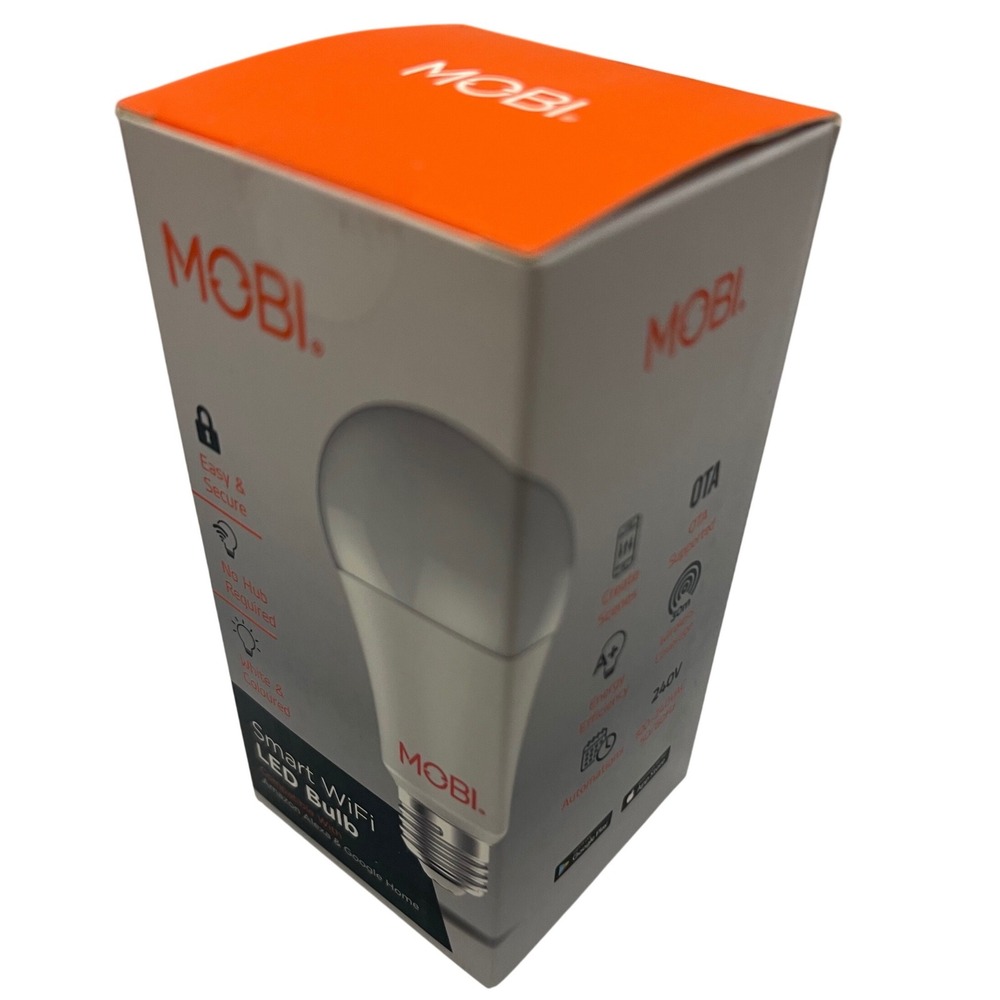 MOBI Smart WiFi LED Bulb White &‎ Coloured Alexa Google Home Model 70267 NEW - Picture 2 of 6